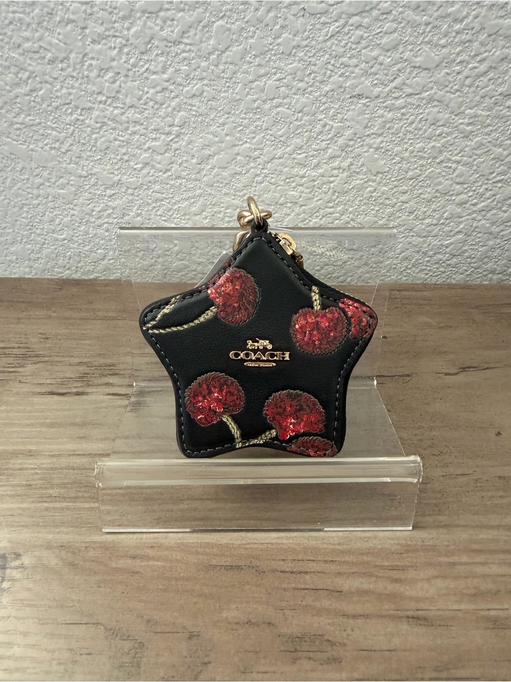 Coach Star Bag Charm With Cherry Print - Picture 2 of 4